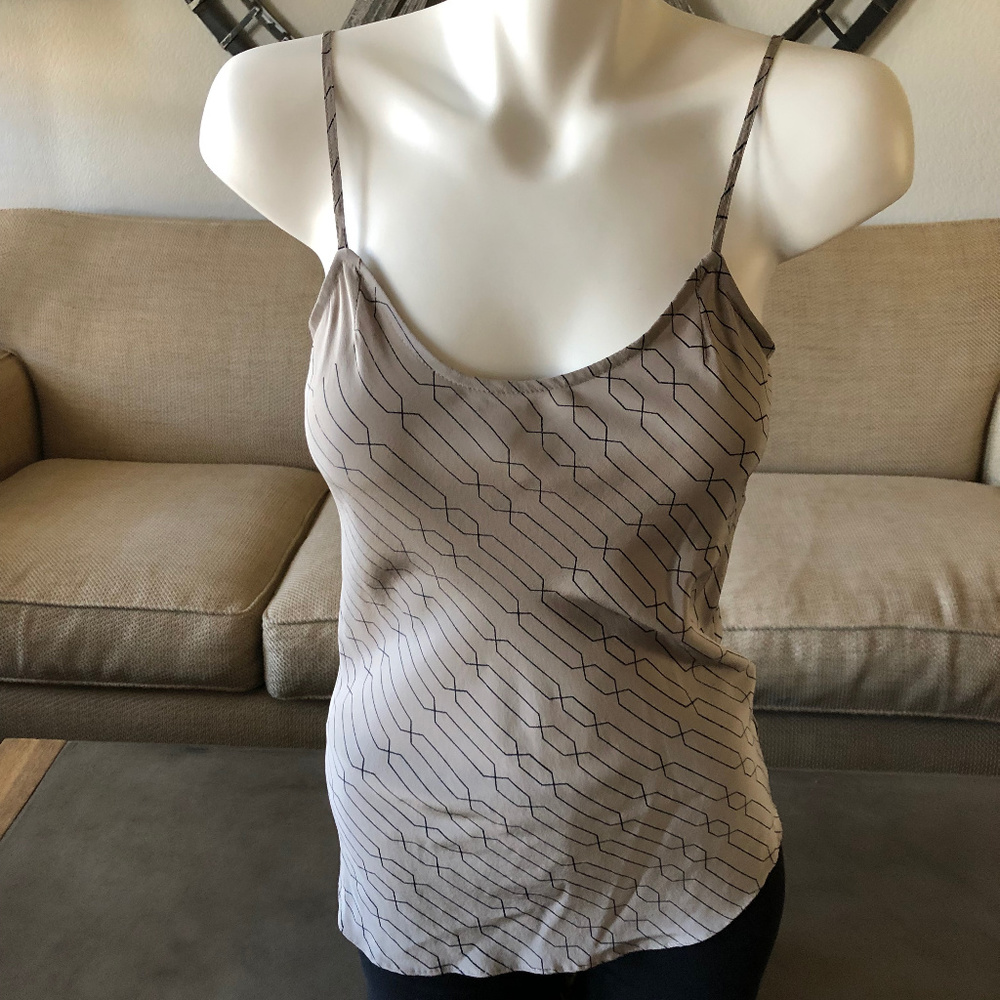 Eileen Fisher Silk Shell, Taupe, xs.